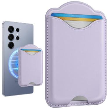 Imagem de Shorogyt Compatível com porta-cartão magnético Magsafe – Carteira de telefone para Samsung Galaxy S25 Series, para iPhone 16/15/14/13/12 Series para mulheres e homens para Apple Mag RFID Magnet Fit 3