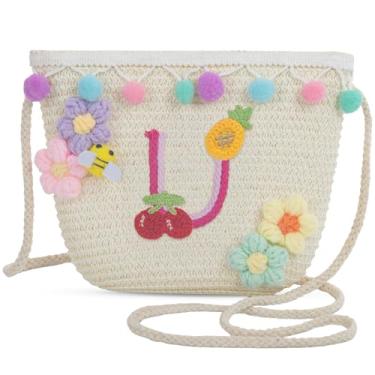 Imagem de foci cozi bolsa infantil de palha de praia, Branco