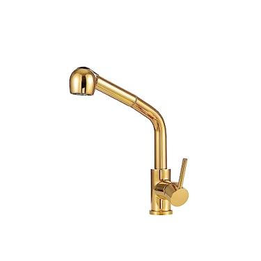 Imagem de Pingoo.Casa, Torneira para Cozinha, Misturador Monocomando, Cromado, Extensível, Capibaribe, Dourado