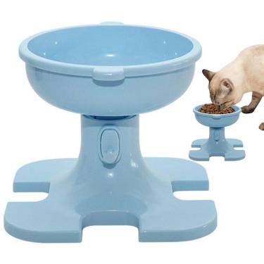 Imagem de Tijela Raçao Elevada Gato Cachorro Pet Comedouro Ergonomico Comida Alimentaçao