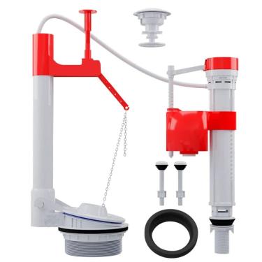 Imagem de Kit Reparo Completo Caixa Acoplada Acionamento Superior Botao Vaso Descarga Banheiro Sanitario 