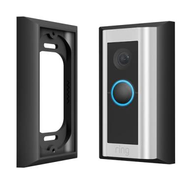 Imagem de Suporte de campainha de anel - Placa de parede genuína para Hidden River Lab Ring Wired Doorbell PRO (anteriormente Ring PRO2) - Placa adaptadora premium - preta