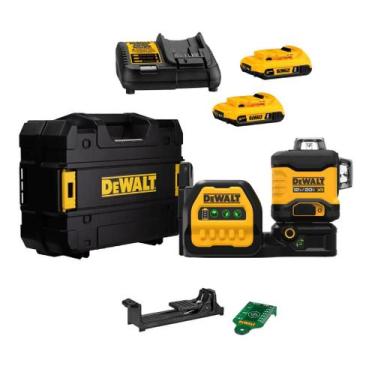 Imagem de Nível A Laser Verde 20V Dewalt Dcle34030gb 360 + 2 Baterias e Carregad