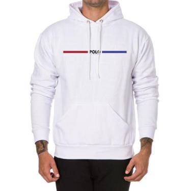 Imagem de Moletom Masculino Com Capuz e Bolso Inverno - Schenker, Branco, P