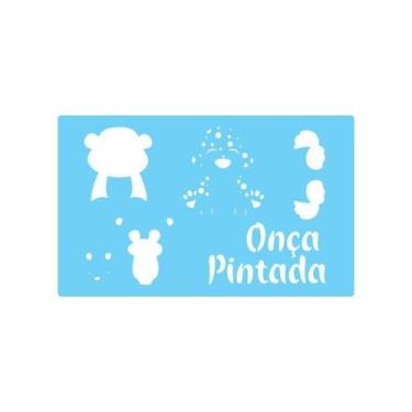 Imagem de Stencil De Parede Tamako Onça Pintada - 55 X 90Cm - Ref 376 - Stencil 