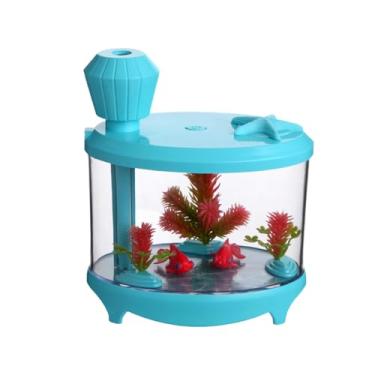 Imagem de FLCPJGV Umidificador, difusor de fragrâncias, iluminação, hidratante silencioso, mini umidificador de ar para sala de ginástica, quarto, estudo, sala de spa, Azul