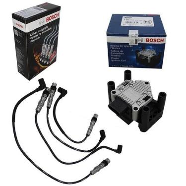 Imagem de Kit Cabos Bobina Bosch Fox Gol G4 G5 Voyage 1.0 1.6 8v F000ZS0210/F009