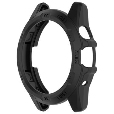 Imagem de Disscool Capa compatível com capas protetoras Ticwatch Atlas, capas protetoras de substituição de TPU macio antiqueda, acessórios para relógio inteligente (preto)