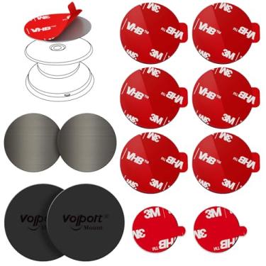 Imagem de volport Fita Extra 3M Super Adesiva Adesivo de Substituição e Disco de Adesivo Ímã de Telefone para Reutilizar Base Soquete, Suporte para Carro Dupla Face Círculo, Almofadas de Cola Forte, Placa de
