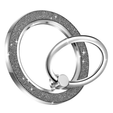 Imagem de Fonessary Suporte Magnético Para Celular Com Anel Brilhante, Smartphone Brilhante