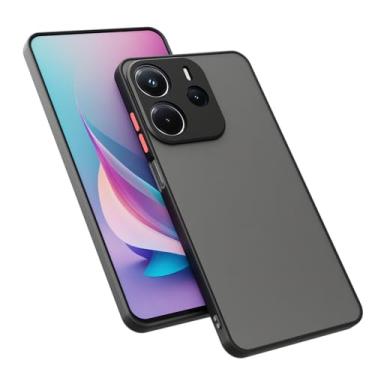 Imagem de Capa Protetora Compatível Xiaomii Redmi Note 14 4G Fosca Translúcida Preta Com Proteção de Câmera