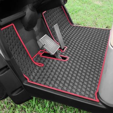 Imagem de Tapete de chão de carrinho de golfe para Yamaha G29, cobertura total de borracha de 3/25.4 cm de espessura, adequado para Yamaha Drive (Gen1), G29, YDR, Adventurer Carts Diamond Deluxe Red