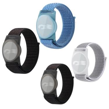 Imagem de Porta-medalhão de cruzeiro de princesa familiar, estilo esportivo de nylon respirável, 2 tamanhos (criança e adulto) em um pacote (2 crianças (preto + cinza) + 2 adultos (preto + azul)