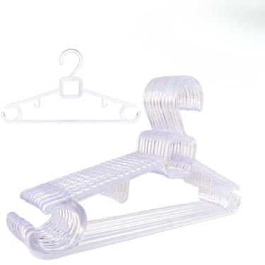 Imagem de Kit 50 Cabides acrilico transparente adulto resistente reforçado linha premium luxo (30 Unidades)