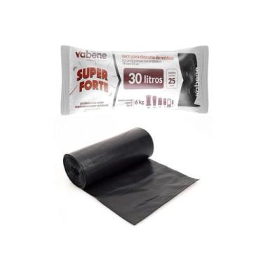 Imagem de Sacos lixo preto 30 l - 25un/rolo - vabene