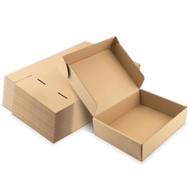 Imagem de Golden State Art Caixas De Correio Com Fecho Aba 11 X 9 3 Pol. Para Embalagem Pequenas Empresas, Papelão Marrom Médio Embrulho Presente, Pacote 20