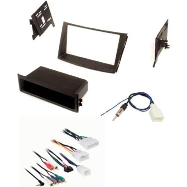 Imagem de Kit de painel de instalação estéreo de carro ASC, chicote de fios e adaptador de antena para instalar um rádio de reposição para alguns Subaru Legacy e Outback 2012 2013 2014 - Veículos com