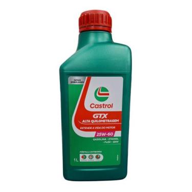 Imagem de Óleo de Motor Castrol GTX 25W-60 API SL Mineral Para Gasolina Etanol F