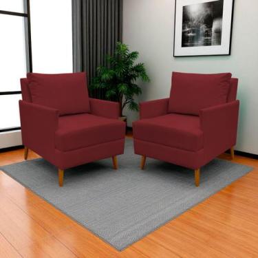 Imagem de Kit 2 Poltronas Decorativa Para Sala Recepção Consultório Escritório S