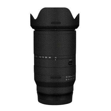Imagem de Adesivo de lente de câmera para Tamron 18-300 mm F3.5-6.3 adequado para Sony Mount Macro Coat Wraps Film Protector Vinyl Decal Skin 18 300 (preto matriz)