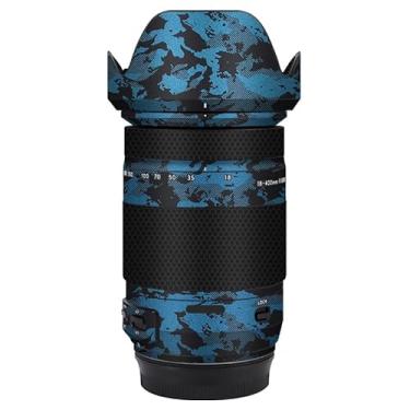 Imagem de Adesivo de lente de câmera para Tamron 18-400 mm F3.5-6.3 Di II VC HLD adequado para Canon EF-Mount Macro Coat Wraps Film Protector Vinyl Decal Skin 18 400 (azul cavaleiro)