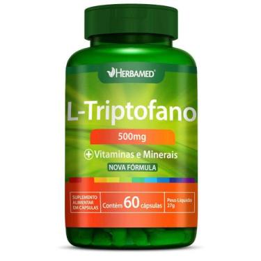 Imagem de L-Triptofano 500mg 60 Cápsulas Herbamed