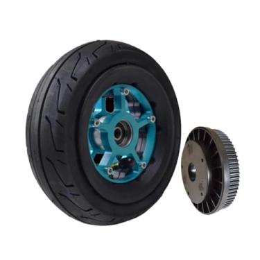 Imagem de YIJU Roda de Scooter, Cubo de Roda, Peças para Absorção de Impacto, Substituição para Adultos, Instalação Fácil, Roda traseira azul