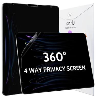 Imagem de Peslv Tela de privacidade de 360° para iPad Pro 12,9 polegadas 2018 2020 2021 2022, antireflexo, filtro espião de luz azul, protetor de segurança preto de alta sensibilidade, sem bolhas, fácil