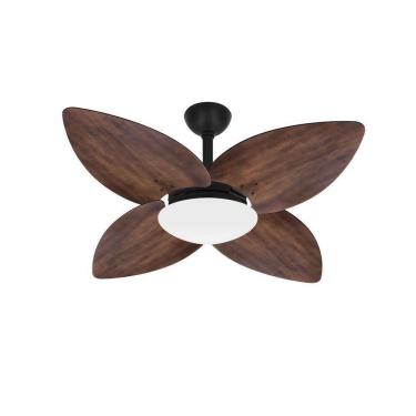 Imagem de Ventilador Teto Winds Preto 4 Pás Imbuia Potente Ventax 110V