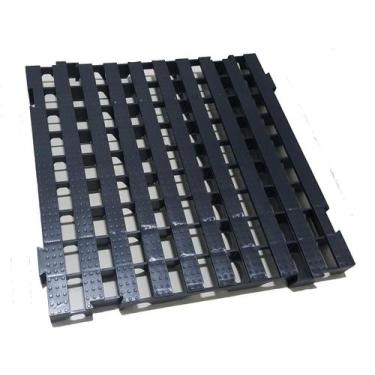 Imagem de Pallet Palete Estrado Plástico 50X50Cm Preto 8Pcs - Marwell