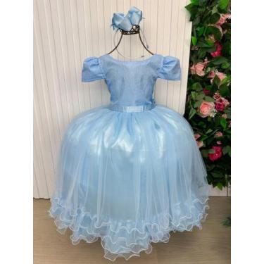 Imagem de Vestido Enjoy Longo Azul Bebê Babadinho, 4, Azul claro