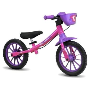 Imagem de Bicicleta Nathor Rosa Infantil Sem Pedal Balance Aro 12