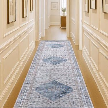 Imagem de Tapete de área lavável. Casa de fazenda moderna. Vintage. Turco. Boêmio. Atirado. Oriental. Tradicional. Tapetes para sala de estar. Jantar. Quarto. Escritório. Entrada. Foyer. (859NC, 2'12.7 cm x