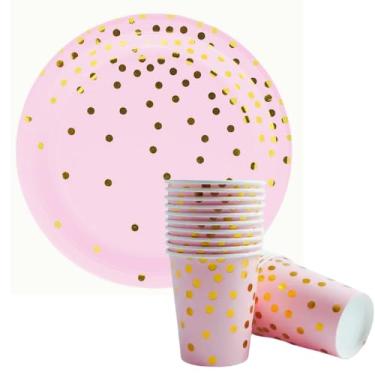 Imagem de Kit 20 Convidados Pratos Copos Papel Descartáveis Festa - UDlandia