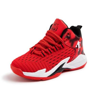 Imagem de Novetra Tênis de basquete esportivo antiderrapante e resistente ao desgaste para treinamento infantil(Black,37 BR)