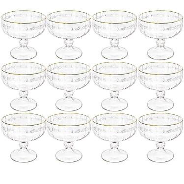 Imagem de Taça Sobremesa Em Cristal Imperial Fio Ouro 200Ml 12 Peças
