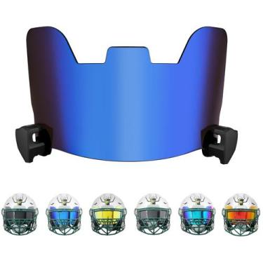 Imagem de Viseira de futebol Zoviura Blue para capacete High Clarity