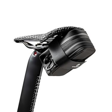 Imagem de OFFBONDAGE Bolsa para selim de bicicleta embaixo do assento, bolsa compacta à prova d'água para bicicleta de estrada e montanha, bolsa de ferramentas de ciclismo de 0,5 L com fixação de alça dupla