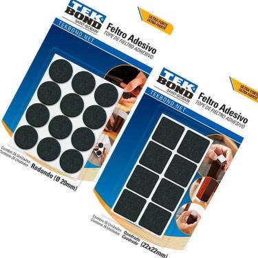 Imagem de Combo40 Feltro Protetor Adesivo Pé Sofá Cadeira Mesa Tekbond