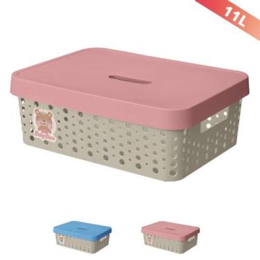 Imagem de Caixa Organizadora Baby Trama Rattan 11L Usual Utilid. - Usual Utilida