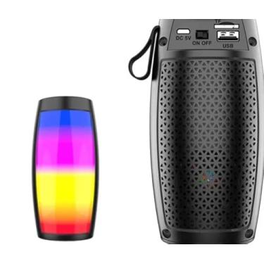 Imagem de Alto-falante sem fio portátil, Luzes coloridas bluetooth