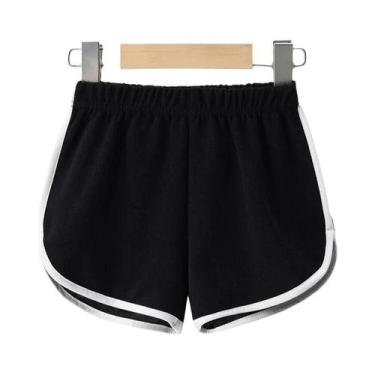 Imagem de Shorts Esportivos Casuais Infantis De Cor Sólida Para Meninos E Menina