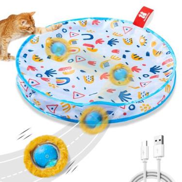 Imagem de Brinquedo interativo para gatos Potaroma Fast Rolling Ball com tapete 