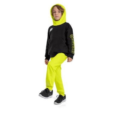 Imagem de Blusão Infantil em Moletom Quimby, Preto, 6