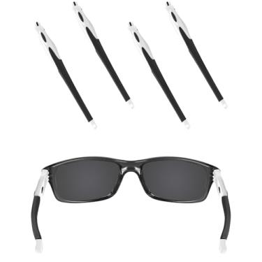 Imagem de EZReplace Braços brancos de substituição para óculos Oakley Crosslink Sweep PRO Switch Pitch (preto + preto)