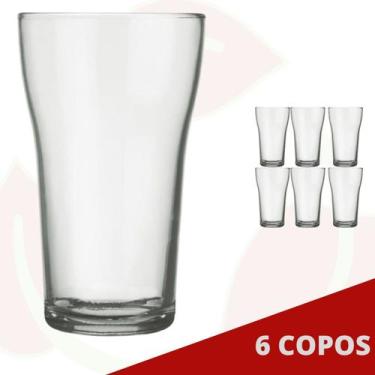 Imagem de 6 Copo de Vidro Boteco 200ML Transparente Nadir Cerveja Chopp - NADIR 