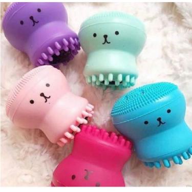 Imagem de Esponja De Limpeza Facial Polvo Esfoliante Massageador