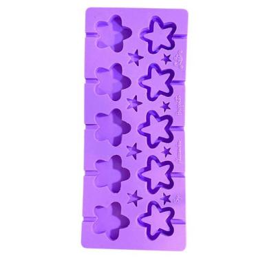 Imagem de L14 Molde de silicone pirulito chocalho estrela petit para decorar - c