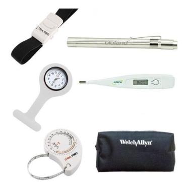 Imagem de Kit 6 Peças Completo Para Acadêmico De Enfermagem - Bioland,  Prata