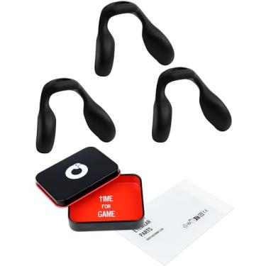 Imagem de OWORK 3 pares de protetores de nariz para óculos de sol de silicone ultra macio para Oakley Actuator 009250/Atuador SQ 009430/Atuador A OO9250A, kit de substituição de peças de nariz antiderrapantes